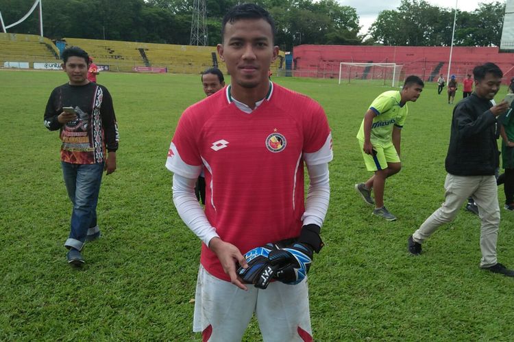 Teja Paku Alam usai latihan di Stadion H.  Agus Salim Padang,  Selasa (15/1/2019)