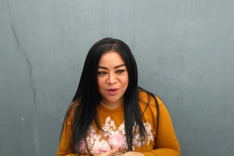 Penyanyi dangdut Annisa Bahar saat ditemui di kawasan Mampang, Jakarta Selatan, Jumat (29/3/2019).