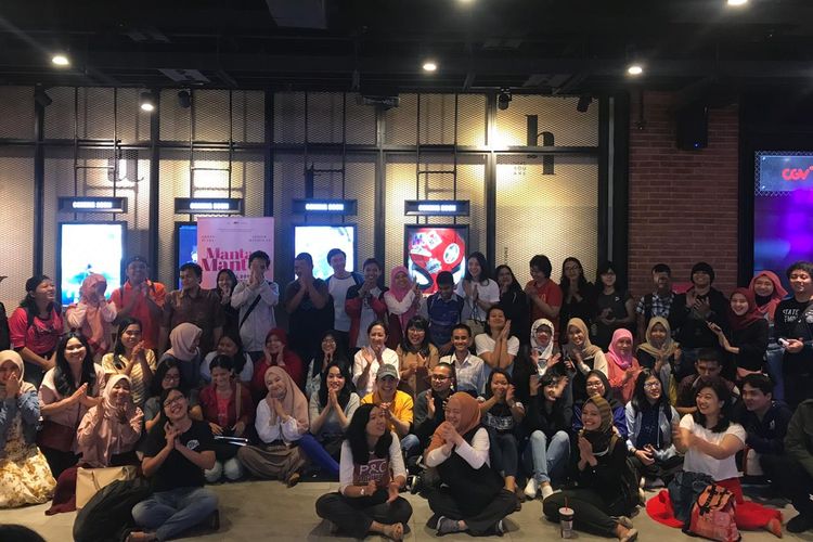 Nonton Mantan Manten bersama penyandang tunanetra di Auditorium Rumah Kreasi FX Sudirman pada Minggu (7/4/2019).