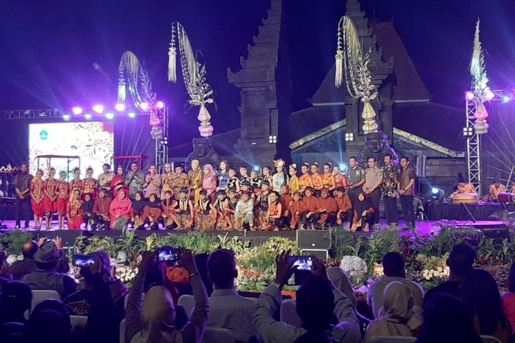 Penutupan Festival Panji Nusantara 2019 di Taman Krida Budaya, Malang, Jumat (12/7/2019).