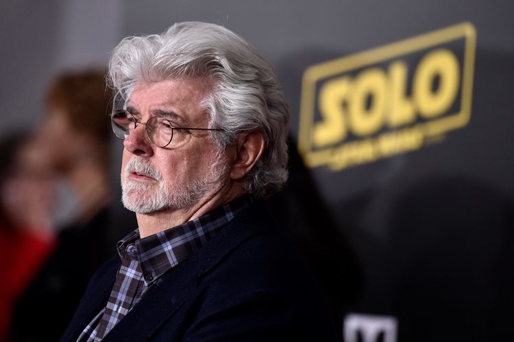 George Lucas saat premier seri terbaru Star Wars, Solo, di Los Angeles, 10 Mei 2018 lalu.