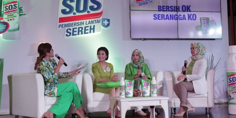 Acara talkshow mengenai manfaat sereh di acara peluncuran produk S.O.S Sereh di Jakarta (3/10/2017).