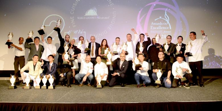 Para pemenang World Gourmet Summit Awards of Excellence (AOE) 2018 
