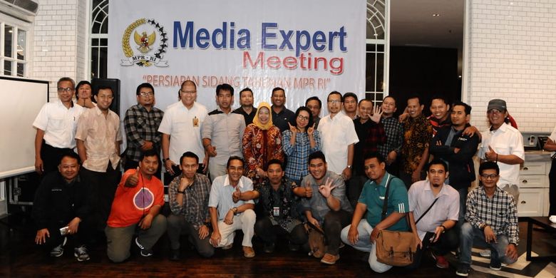 MPR menggelar Media Expert Meeting khusus untuk Persiapan Sidang Tahunan MPR di Jakarta,  Senin (5/8/2019)