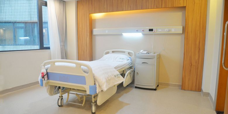 Fasilitas kamar rawat inap pasien kanker St. Stamford Modern Cancer Hospital di Guangzhou.