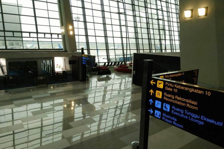 Terminal 3 gate 1, Bandara Internasional Soekarno Hatta menyambut dibukanya layanan penerbangan internasional oleh Garuda Indonesia, Kamis (27/04/2017).