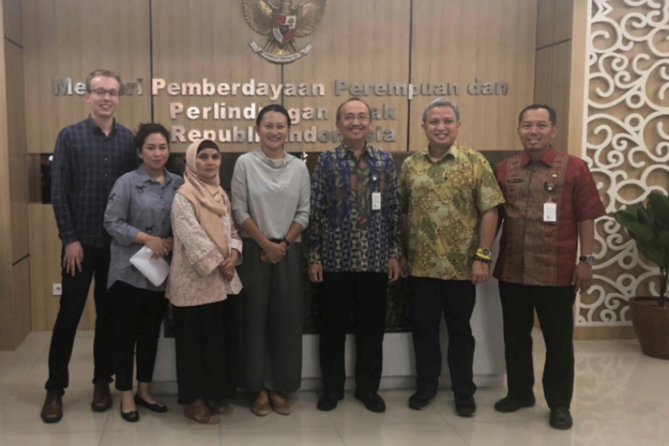 SVP Bytedance (induk Tik Tok), Zhen Liu (keempat dari kiri), bertemu dengan perwakilan Kementerian PPA di Jakarta, Jumat (6/7/2018).
