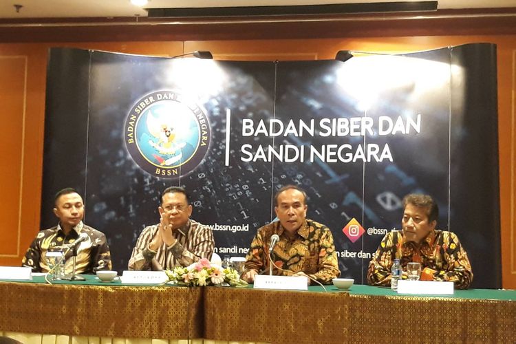 Diskusi Rancangan Undang-Undang Keamanan dan Ketahanan Siber di Jakarta Pusat, Senin (12/8/2019).
