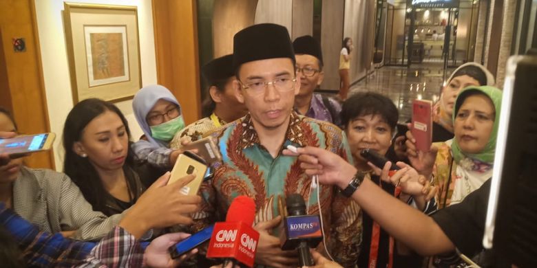 Wakil Ketua Badan Pemenangan Pemilu Legislatif dan Pemilihan Presiden DPP Golkar, Zainul Majdi atau Tuan Guru Bajang (TGB) di Hotel Aryaduta, Jakarta, Sabtu (9/2/2019)