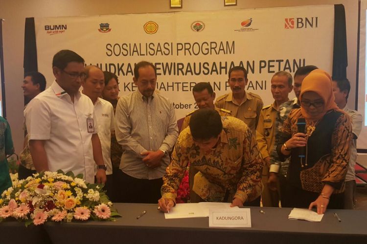 BNI ikut mendukung program pemerintah dalam rangka mewirausahakan Petani 