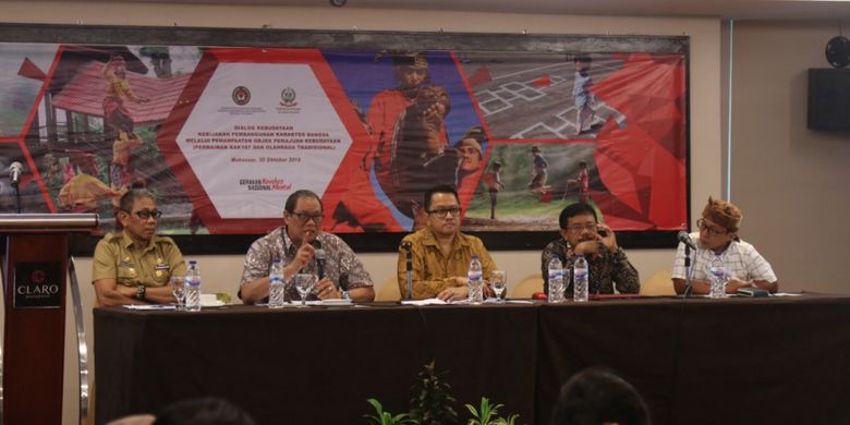 Dialog Kebudayaan bertema Kebijakan Pembangunan Karakter Bangsa Melalui Pemanfaatan Obyek Pemajuan Kebudayaan di Claro Hotel Makassar, Sulawesi Selatan, pada Selasa (30/10/2018)
