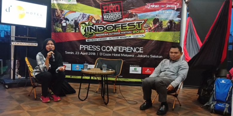 Konferensi pers Indofest 2018 di DCozie Hotel, Jakarta, Senin (23/4/2018).