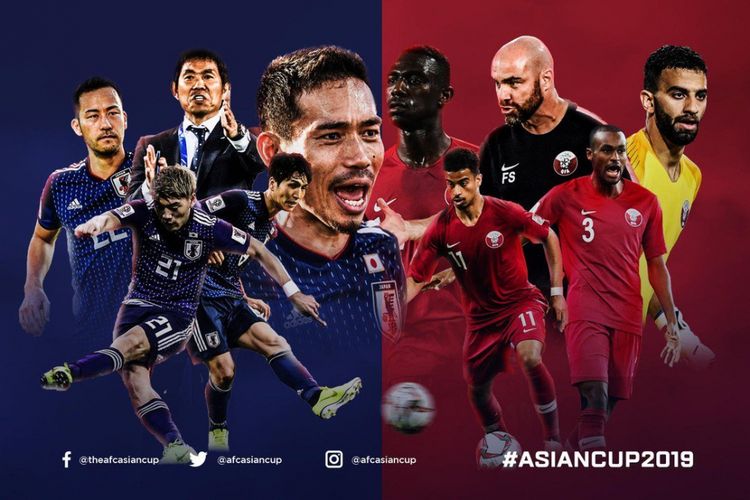 Final Piala Asia 2019 antara tim nasional Jepang dan Qatar pada Jumat (1/2/2019). 