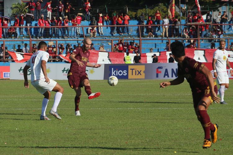 Pertandingan PSM Vs Barito Putera yang belangsung di Stadion Andi Mattalatta, Makassar, Rabu (14/8/2019).