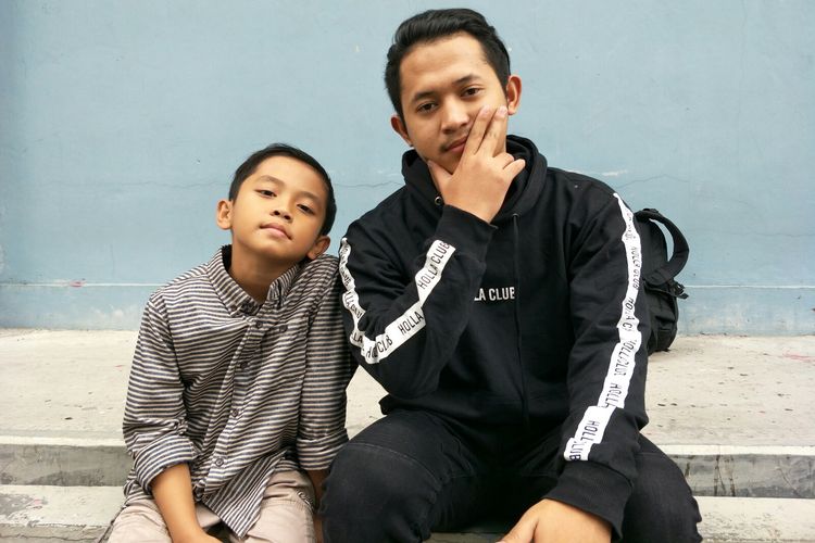 YouTuber kakak beradik Diwan dan Fikri (kanan) ditemui di kawasan Mampang, Jakarta Selatan, Kamis (4/7/2019).