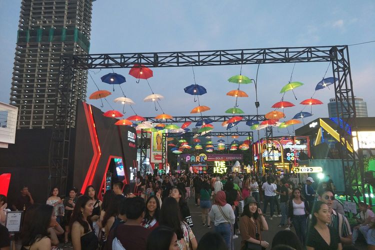 Suasana We The Fest 2019 hari kedua di Jiexpo, Kemayoran, Jakarta Pusat, Sabtu (20/7/2019).