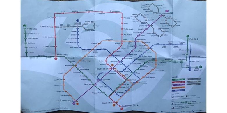 Peta MRT Singapore.
