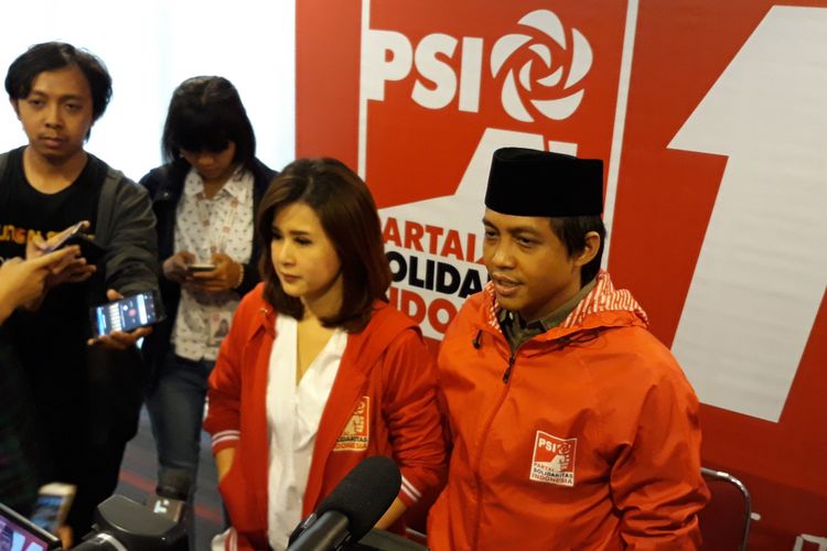 Konferensi pers Partai Solidaritas Indonesia di Kantor DPP PSI Jakarta, Minggu (25/3/2018).