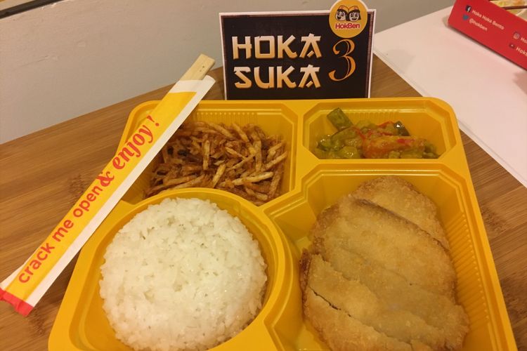 Menu baru dari Hokben Hoka Suka 3, perpaduan antara makanan jepang dengan makanan khas Indonesia, Selasa (20/2/2018).