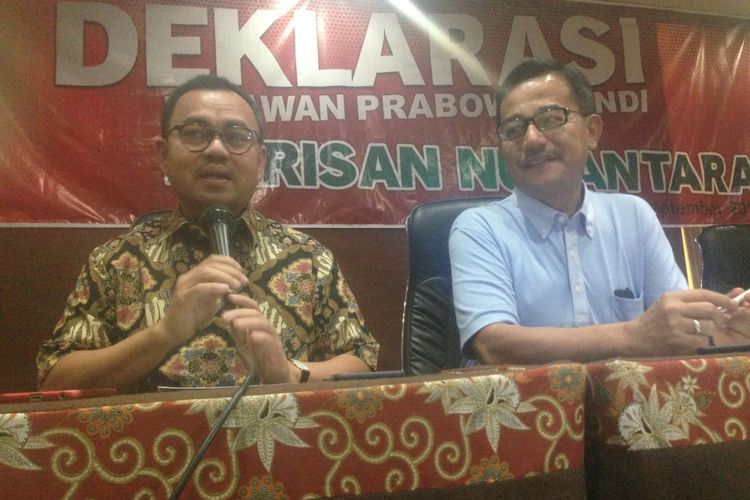 Dua mantan menteri Kabinet Kerja, Sudirman Said dan Ferry Mursyidan Baldan mulai terjun untuk pemenangan Prabowo-Sandi di Pilpres 2019 di Semarang, Sabtu (29/9/2018)