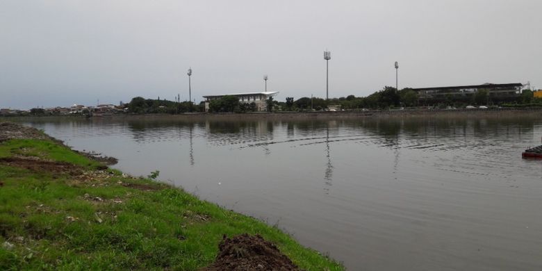 Suasana di Waduk Rawabadak, Jakarta Utara, pada Selasa (27/2/2018).