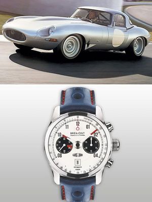 Jaguar E Type dan Bremont MKII chronograph