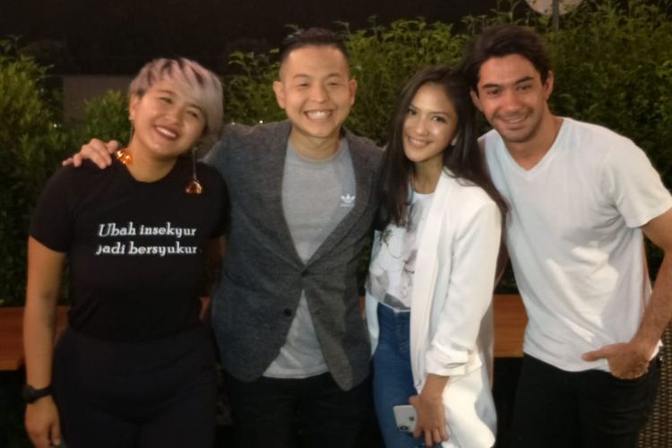 Ernest Prakasa, Meira Anastasia, Jessica Milla dan Reza Rahadian dalam jumpa pers perkenalan pemeran Imperfect, di kawasan Pondok Indah, Jakarta Selatan, Kamis (20/6/2019).