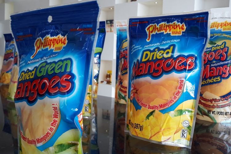 Mangga kering yang diproduksi Profood di Cebu, Filipina.
