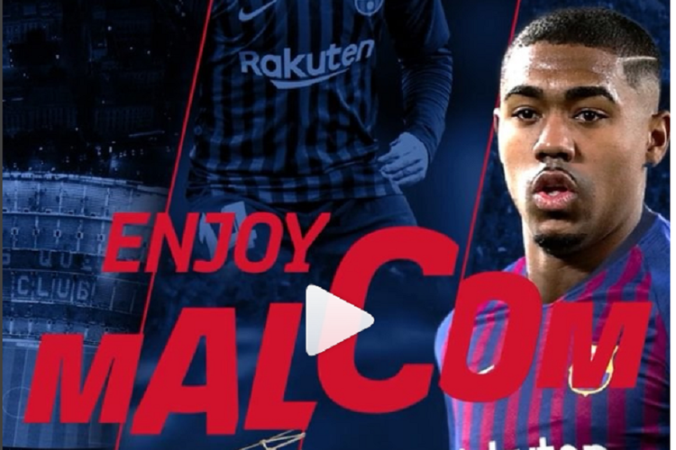 Barcelona sudah mengucapkan selamat datang kepada Malcolm yang dibeli dari Bordeaux melalui Instagram resmi klub, 24 Juli 2018.