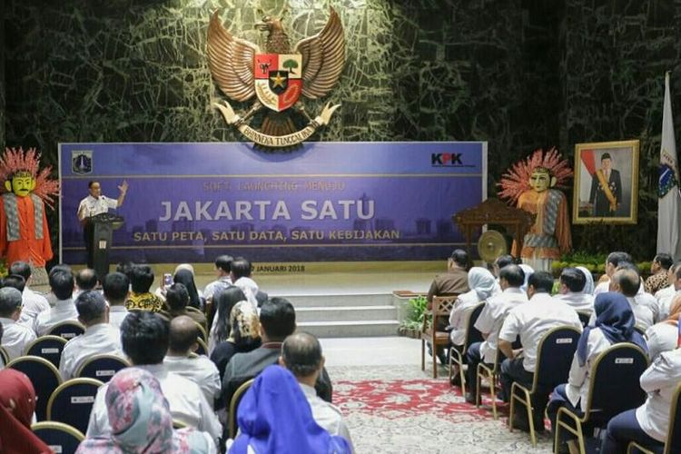 Gubernur Provinsi DKI Jakarta Anies Baswedan saat peluncuran program Jakarta Satu di Balai Kota beberapa waktu lalu.