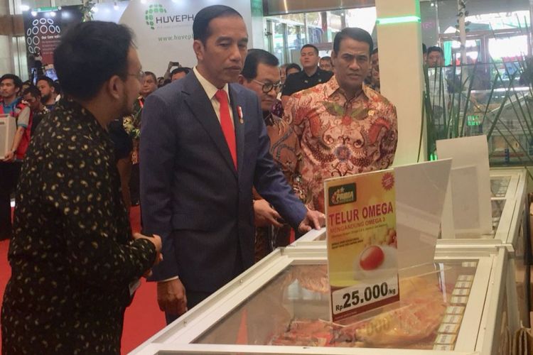 Presiden Joko Widodo menghadiri Indo Livestock di JCC, Jumat (6/7/2018)