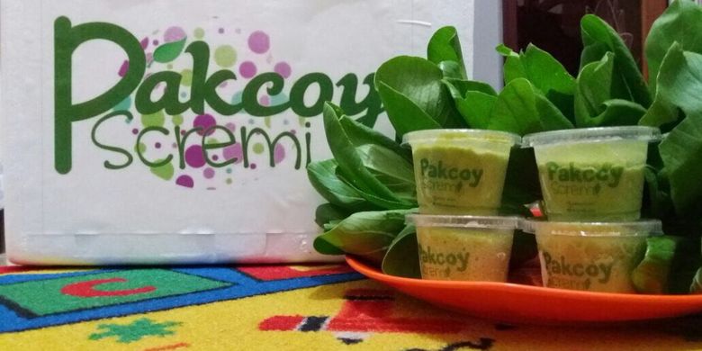 Produk es krim sawi buatan mahasiswa Politeknik Negeri Jember.