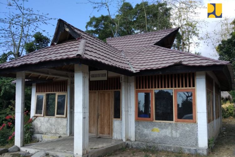Contoh Rumah Instan Sederhana Sehat (Risha) yang telah dibangun Kementerian PUPR.