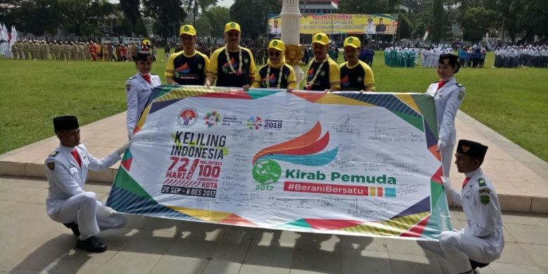 Subang menjadi titik ke-16 yang disinggahi Kirab yang diikuti para pemuda-pemudi terbaik dari 34 provinsi di Indonesia 