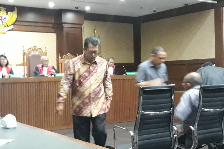 Mantan Ketua PN Medan, Marsudi Nainggolan di Pengadilan Tipikor Jakarta, Kamis (17/1/2019).