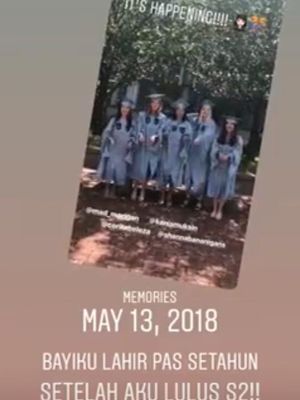 Anak pertama Tasya Kamila lahir tepat 1 tahun kelulusannya dari Columbia University, Senin (13/5/2019).