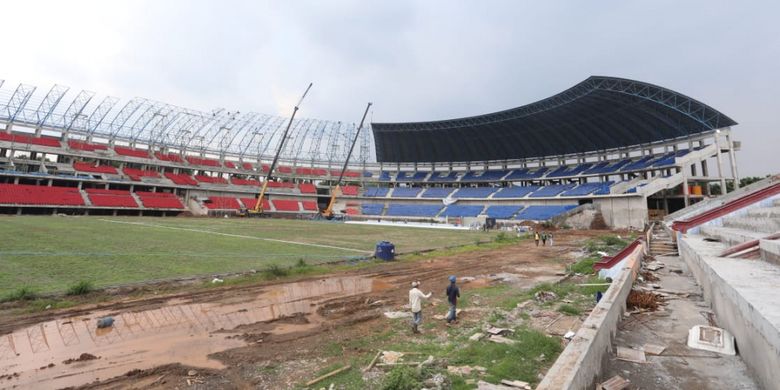 Progres pembangunan revonasi Stadion Jatidiri di Jawa Tengah