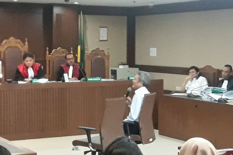 Mantan petinggi Lippo Group, Eddy Sindoro di Pengadilan Tipikor Jakarta, Kamis (17/1/2019).