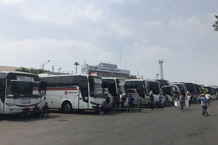 Suasana Terminal Tanjung Priok, Jakarta Utara, Jumat (31/5/2019). Kepala Stasiun Tanjung Priok Mulya menyebutkan terjadi penurunan jumlah penumpang di terminal tersebut karena imbas dari program mudik gratis.