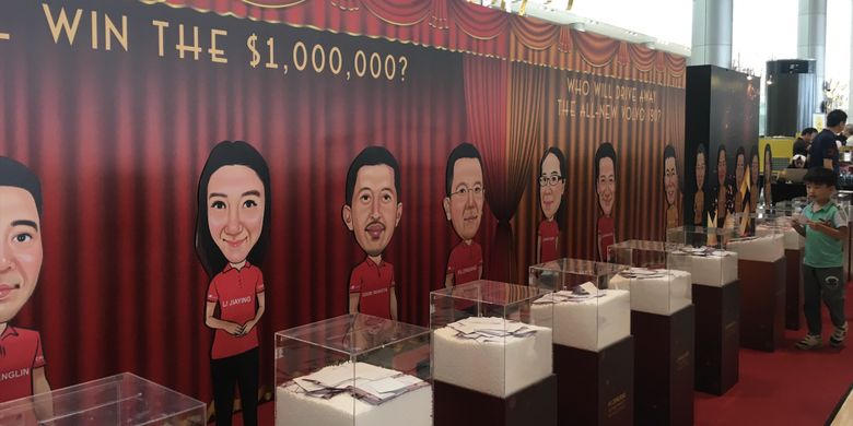 Suasana dalam acara grand final Changi Millionaire di Terminal 4 Bandara Changi, Singapura, Minggu (21/1/2018).(KOMPAS.COM/ANGGITA MUSLIMAH)