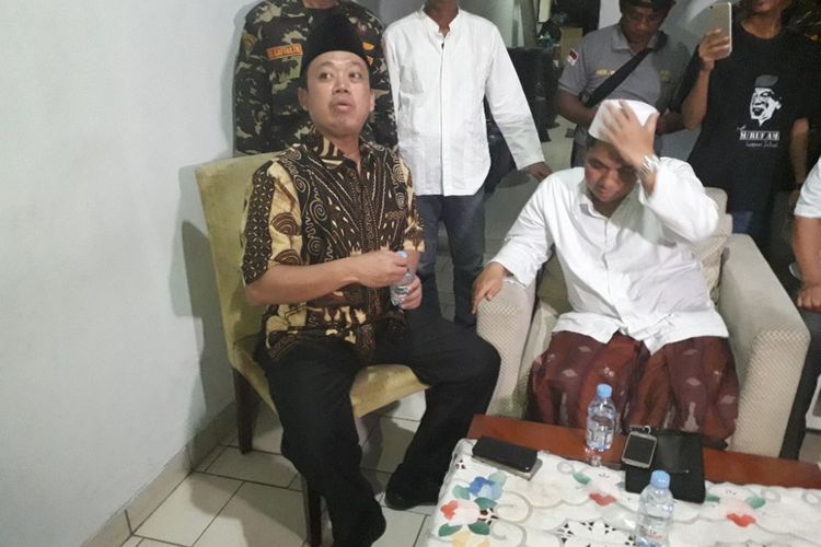 Politikus Partai Golkar Nusron Wahid di kediaman Maruf Amin di Koja, Jakarta Utara, Kamis (9/8/2018).