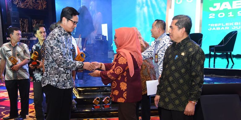 Kepala Biro Humas Komisi Pemberantasan Korupsi (KPK) sekaligus Juru Bicara KPK Febri Diansyah saat hadir di acara Piala Humas Jabar 2019 di The Trans Luxury Hotel, Kota Bandung, Jumat (9/8/2019).