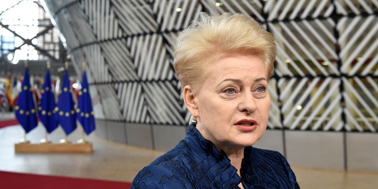 Presiden Lituania Dalia Grybauskaite. (AFP/John Thys)