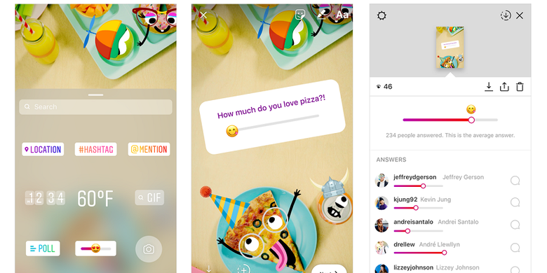 Fitur baru Instagram stiker emoji slider