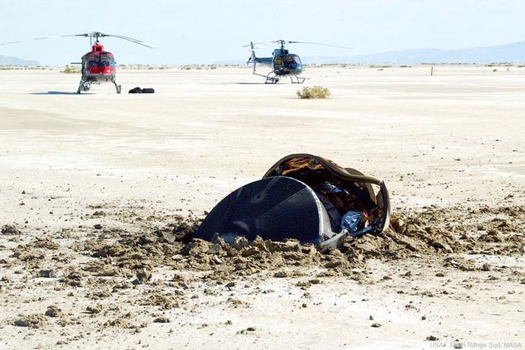 Foto unggahan NASA tentang piring terbang yang menabrak Gurun Utah