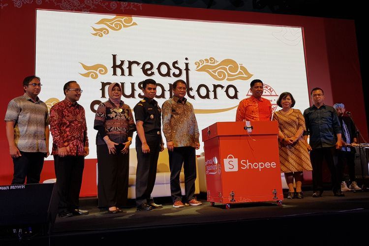 Peluncuran program Kreasi Nusantara untuk Global dari Shopee Indonesia, Jakarta, Kamis (21/3/2019).