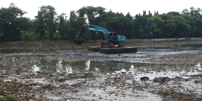 Kondisi Setu Pedongkelan sehabis hujan, Selasa (27/11/2018)