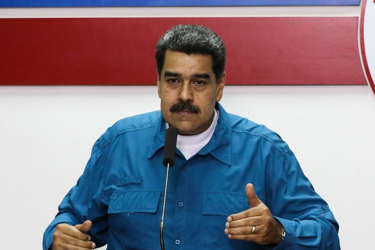 Presiden Venezuela Nicolas Maduro ketika memberikan pengarahan terkait krisis yang terjadi.