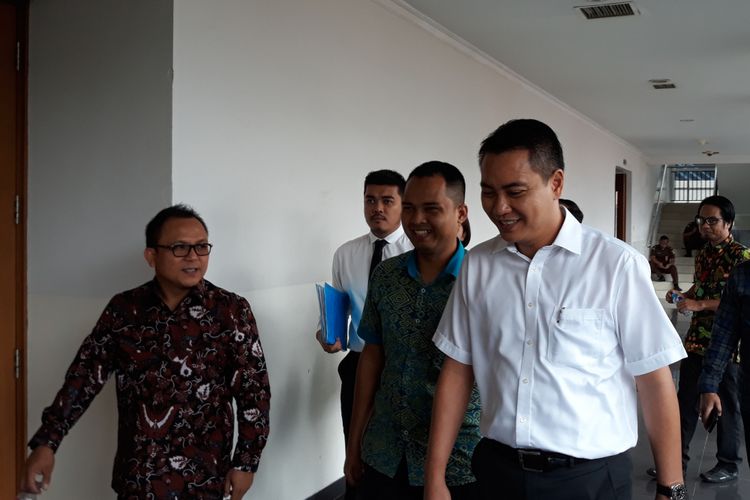 Anggota Komisi I DPR Fayakhun Andriadi di Pengadilan Tipikor Jakarta, Kamis (16/8/2018).