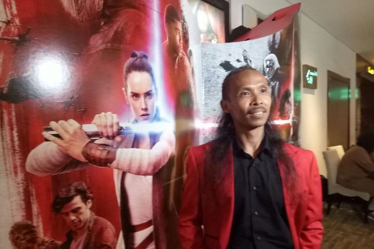Yayan Ruhian saat ditemui di screening film Star Wars: The Last Jedi di Mall Kelapa Gading, Jakarta Utara, Selasa (12/11/2017).  